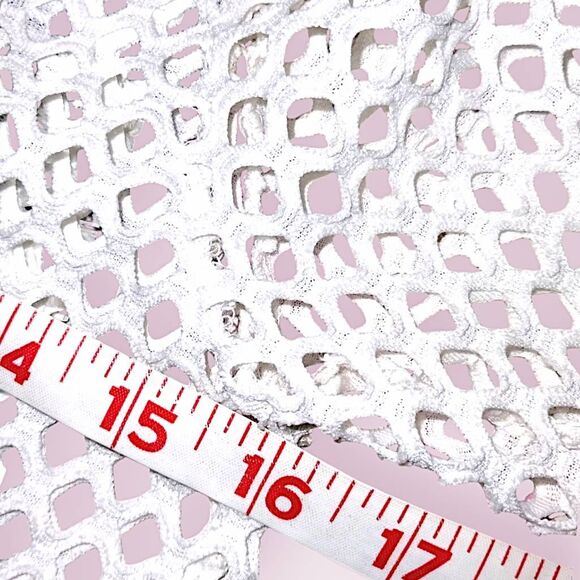 Alexa‎ & Stella Crochet Knit Coverup White Hoodie Pullover Mini Beachy Trendy - Picture 9 of 10